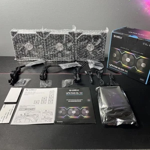 Lian Li UNI FAN SL120 RGB 120mm V1 Pack de 3 NOIR avec Manette | Boîtier Ventilateur - Photo 1/5