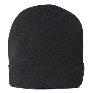 BALENCIAGA ALLOVER LOGO BEANIE HAT MADE IN ITALY 719557T16611000 - Picture 1 of 4