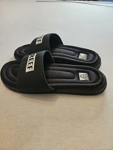 REEF One Puff Slides sandali uomo imbottiti taglia 10 M infradito neri - Foto 1 di 12