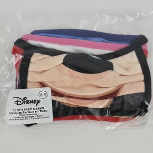 4 Disney Parks "Mouth" Cloth Face Masks Mickey Winnie Marie Stitch Child Medium - Picture 1 of 2