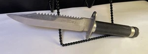VINTAGE OHRID BRATSTVO 440C YUGOSLAVIA HOLLOW SAWBACK SURVIVAL BOWIE KNIFE - Picture 1 of 12