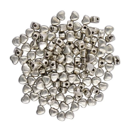 100pcs Tibetan Style Silver Heart Spacer  Beading For Jewelry Making - Image 1 of 2