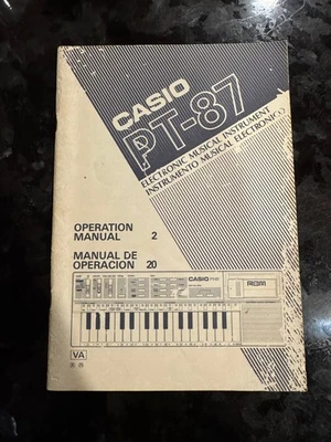 Casio PT-87 Casiotone Keyboard User's Operation Owner's Manual, Original Casio - Image 1 of 4