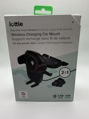 iOttie Easy One Touch Inalámbrico 2 Carga Montaje Coche Ranura CD Ventilación de Aire Qi 7.5W 15W Foto 1 de 4