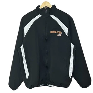 Russell Athletic Oregon State University Beavers Black Windbreaker Jacket Mens M - Picture 1 of 11