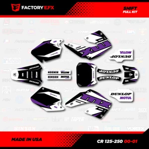 Black & Purple Shift Racing Graphics Kit fits Honda Cr125 Cr250 00-01 CR 125 250 - Bild 1 von 2