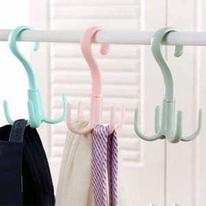 Belt Scarf Wardrobe Organizer Hanging Rack Clothes Hanger Bag Rack Hanger Hooks - Picture 1 of 16