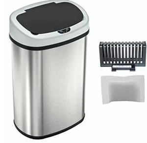 iTouchless 13 Gallon SensorCan Touchless Trash Can with Odor Control System NEW - Picture 1 of 6