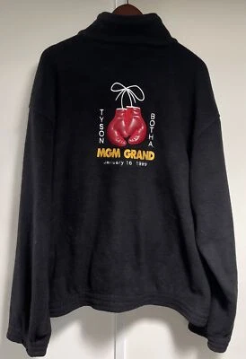 Mike Tyson Botha Fight Fleece Jacket Vintage 1999 Size XL MGM Grand - Image 1 of 4