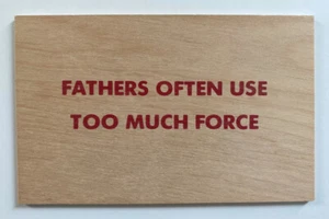 rare 1st ed JENNY HOLZER silkscreen wood postcard (1994) artist published - f - Picture 1 of 2