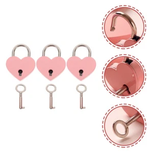 3 Sets Heart Lock Locker Decor Herzschloss Reisen Kofferschlösser - Bild 1 von 10
