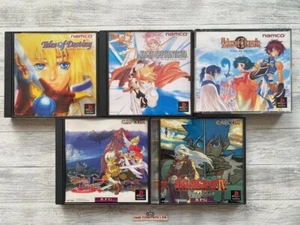 SONY PS 1 Tales of Destiny & Phantasia &Eternia & Breath of Fire Ⅲ Ⅳ from Japan - Picture 1 of 16