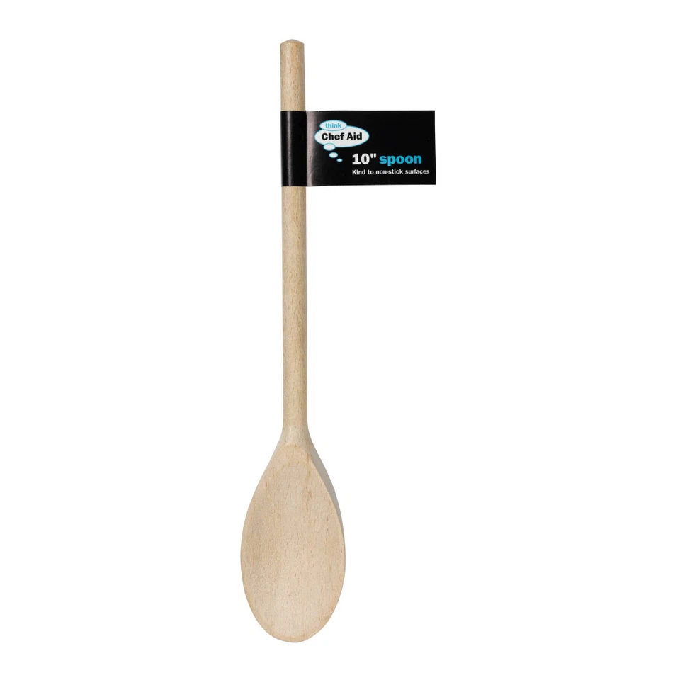 Chef Aid Beechwood Wooden Cooking Baking Spoon - 10" / 25cm - Image 1 of 1