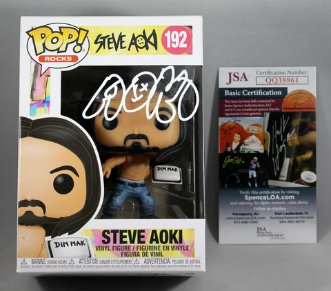 STEVE AOKI SIGNED FUNKO POP ROCKS FIGURE DJ EDM DIM MAK CAKE RARE +JSA COA Cover