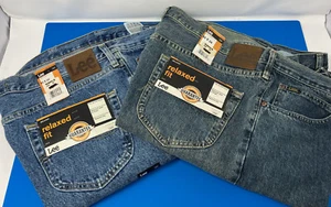 NEW 2 Pairs of Lee Jeans Mens 40 x 34, Relaxed Fit, Tapered Leg, Denim Blue - Picture 1 of 13