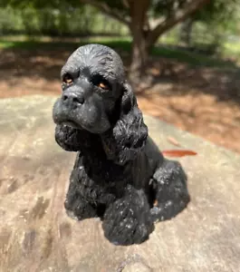 Spooky, Weird Black Cocker Spaniel Dog Figurine Santee, S.C. - Picture 1 of 7