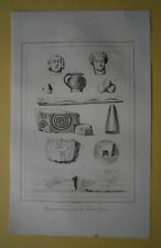 1848 print MALTA: FRAGMENTS FOUND AT TOWER OF GIANTS, ISLAND OF GOZO, #27