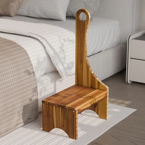 Adjustable Bedside Step Stool with Handle - Wood - Picture 1 of 7