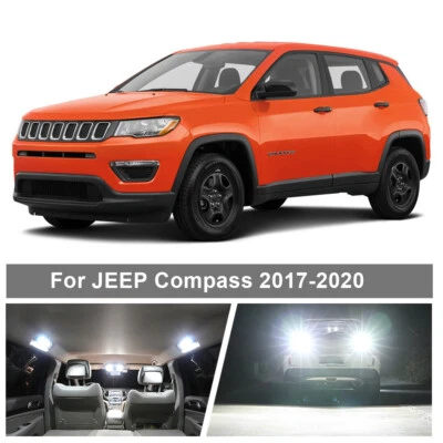 Mapa de luces LED blancas interiores + bombillas de respaldo Revere para Jeep Compass 2017-2020  Foto 1 de 4