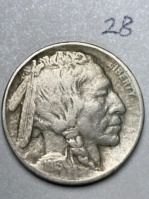 1913 (P) type 1 (on mound) BUFFALO NICKEL, "FINE" condition, #28 - Image 1 of 2