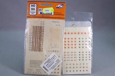 BA162 ROCO MINITANKS 269 Train Ho 1/87 Jeux décalcomanies Decals assortments - Photo 1/3