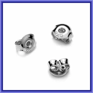 2xpairs(4pcs) 925 Solid Sterling Silver Stoppers Butterfly Earring Backs - Picture 1 of 2