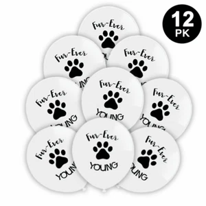 Puppy Paw Printed Latex Balloons 12pk | Pet Dog Lets Pawty Theme Party Decor - Picture 1 of 1