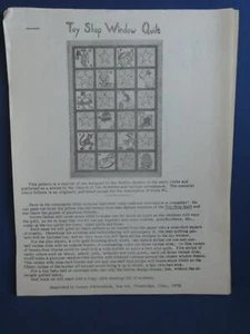 NEUE, UNBENUTZTE LEMAN PUBLIKATIONEN, INC. REPRINT 1900ER SPIELZEUG SCHAUFENSTER QUILT MUSTER - Bild 1 von 4