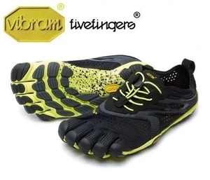 Vibram FiveFingers V-RUN Running Shoes Black/Yellow M44 28.7cm Breathable Mesh - Picture 1 of 4