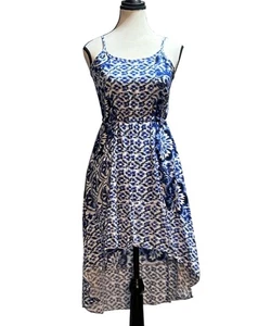 Children’s Place Sleeveless High low Blue And White Dress Size Medium (7/8) - Picture 1 of 6