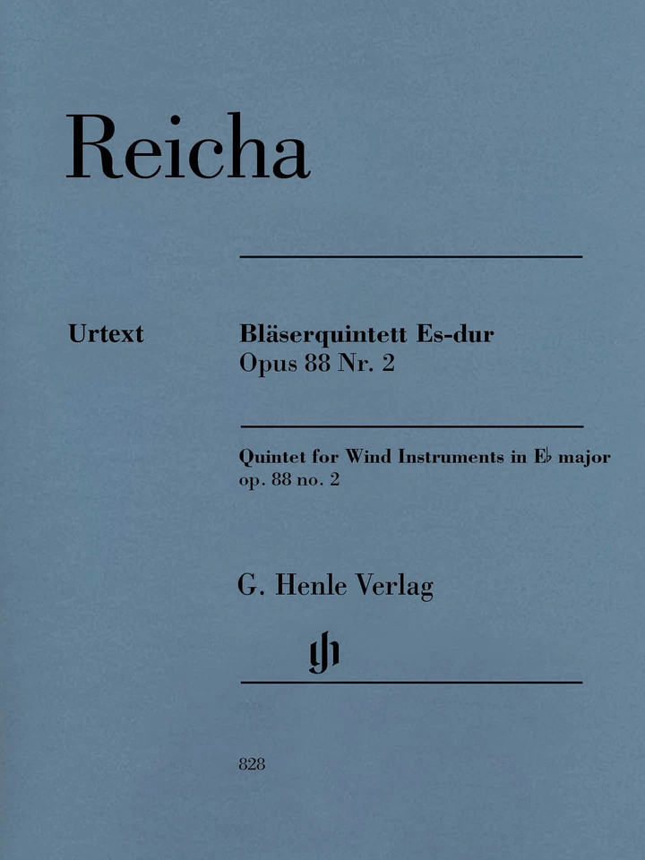 Reicha Quintet Wind Instruments in E-flat Major Op 88 No 2 Henle Urtext Book - Image 1 of 1