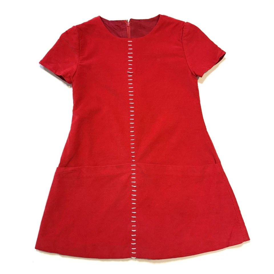 Isabel Garreton винтажный вишневый красный вельвет праздничное рождественское платье девочек 5 - Изображение 1 из 4