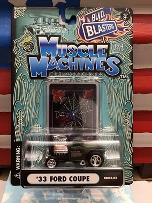 Muscle Machines 33 Ford Coupe Black Widow In Army Green  - Image 1 of 3