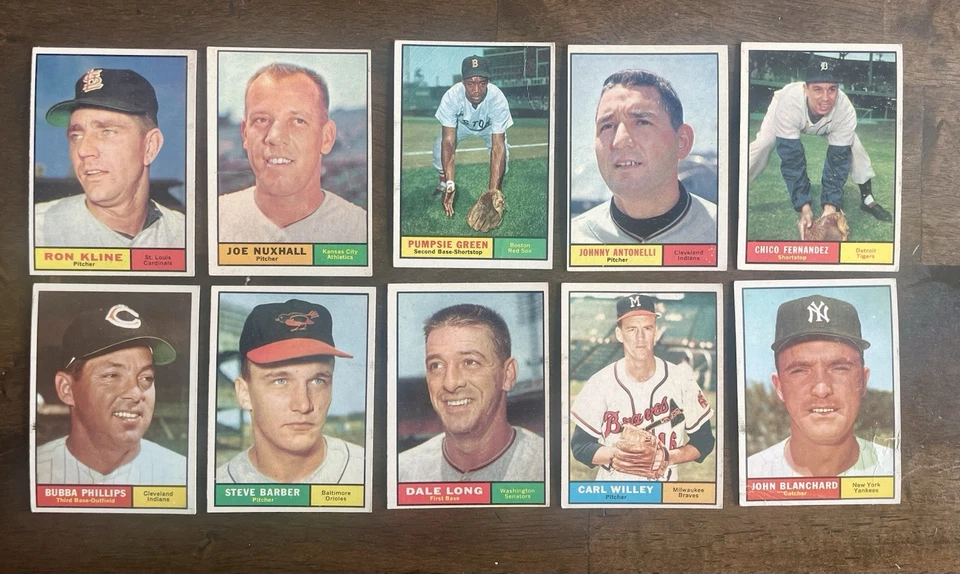 Juego de 10 Topps 1961 Foto 1 de 2