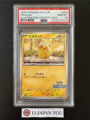 PSA 10 Pikachu 242/SV-P Pokemon Illustration Contest 2024 Promo Card Japanese - Image 1 of 4
