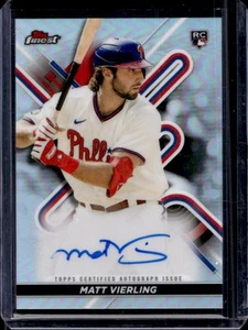 2022 Topps Finest Matt Vierling Auto RC Rookie #FA-MV Phillies - Picture 1 of 2