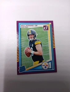WILL HOWARD - 2025 Donruss Rookie Purple - STEELERS - Picture 1 of 2
