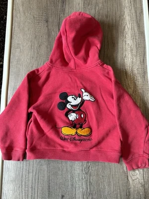 Vintage 2000s Y2K Disney World Mickey Mouse Youth Kids Sweatshirt Hoodie XS - Image 1 of 4