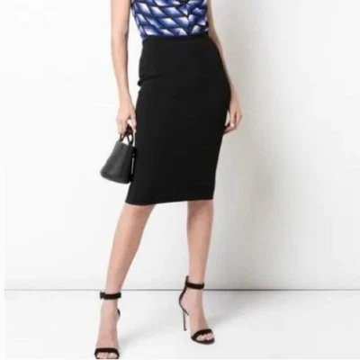 Diane von Furstenberg Black Marta Pencil Skirt Women's Size 2 - Image 1 of 4