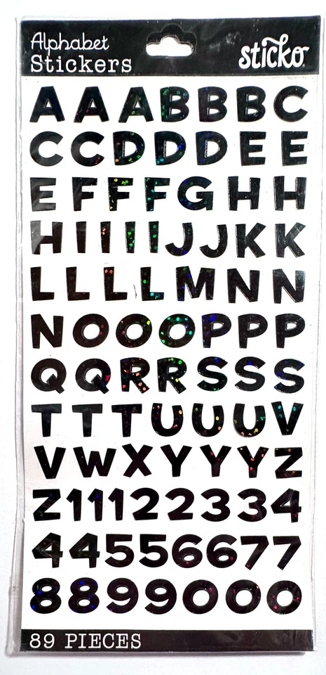 Funhouse Black Metallic Sticko Stickers Scrapbooking Card Making Embellishment - Image 1 of 1