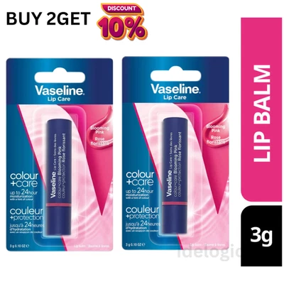 Vaselina Terapia de Labios Cuidado del Color Rosa Flor 3g 24H Humedad con Manteca de Karité Foto 1 de 4