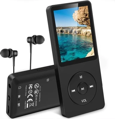 AGPTEK 8GB MP3-Player 70 Stunden Wiedergabe Micro SD MP3 WMA OGG WAV Schwarz - Bild 1 von 4