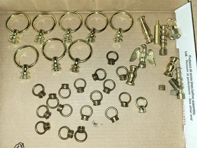 Lote de acabados de lámparas de latón y piezas para hacer lámparas Foto 1 de 4