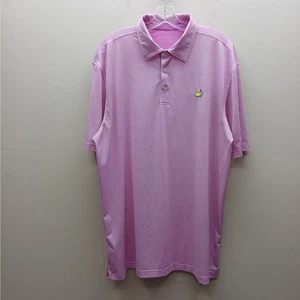 Masters Tech Logo Performance Golf Polo Shirt Magenta Decorative Pink SZ Large - Picture 1 of 4