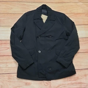 Banana Republic Mantel Herren Medium Navy Peacoat Zweireiher Polyester gefüttert - Bild 1 von 10