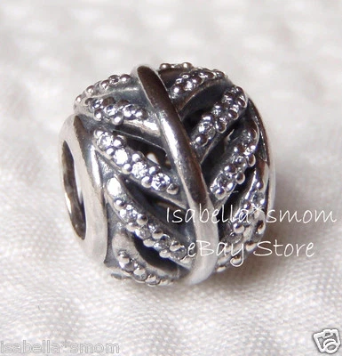 Neu 100% Authentisch Pandora Licht Wie Feder Klar Zirkonia Charm ~ Perle - Bild 1 von 2
