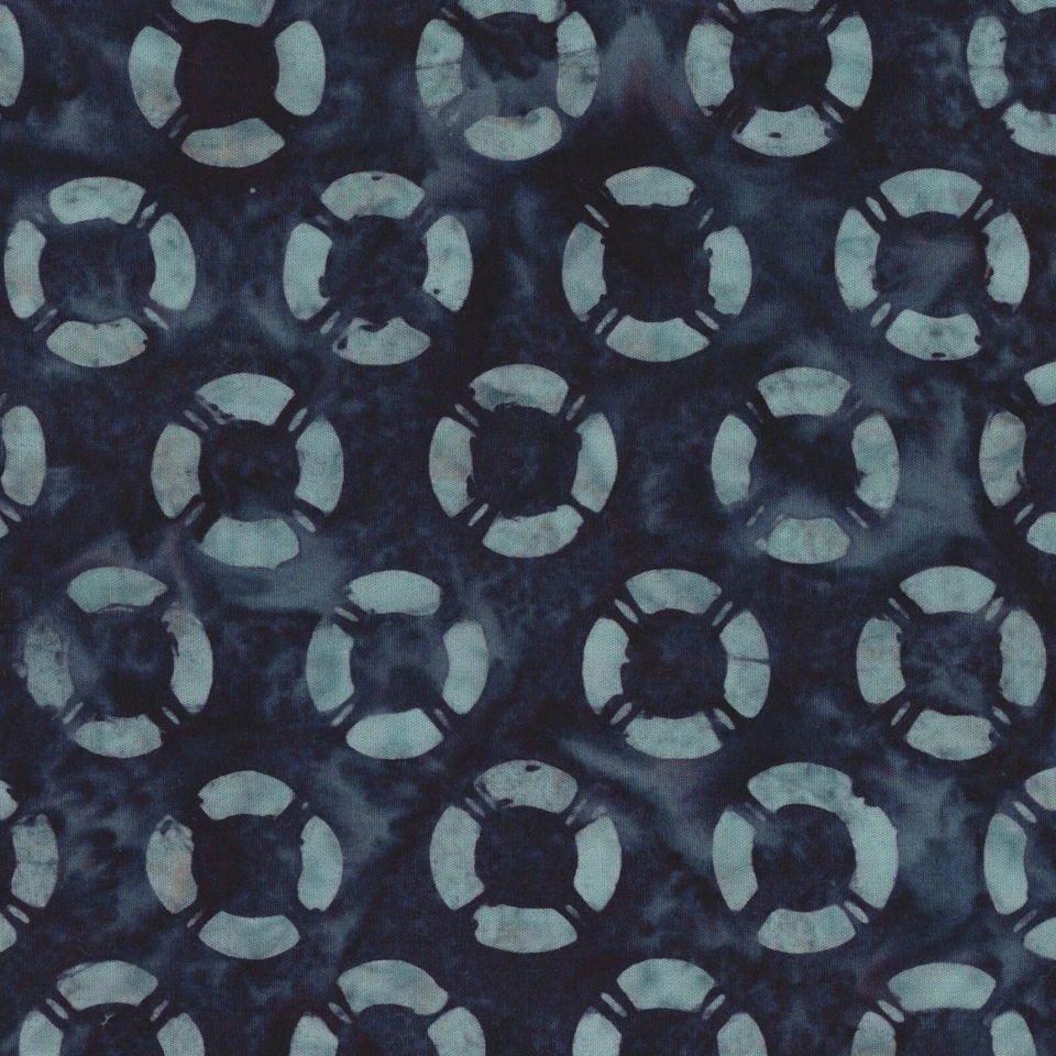 Coastal Getaway Life Preservers Blue Batiks Maywood Studio por yarda MASB46-16 Foto 1 de 1