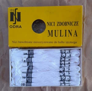 WHITE MERCERISED COTTON EMBROIDERY THREAD BULK LOT - Picture 1 of 6