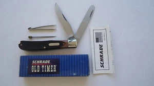 SCHRADE USA 96OT BEARHEAD TRAPPER OLD TIMER KNIFE - Picture 1 of 16