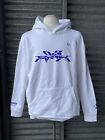 Club Fantasy Elevate Neo Logo White Pullover Heavyweight Graphic Hoodie Size L